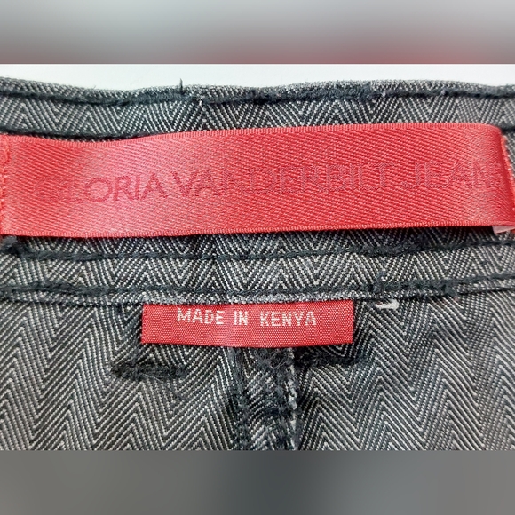 Gloria Vanderbilt Pants Womens Size 6 Medium Black Pinstripe Stretch Spandex - Picture 7 of 10